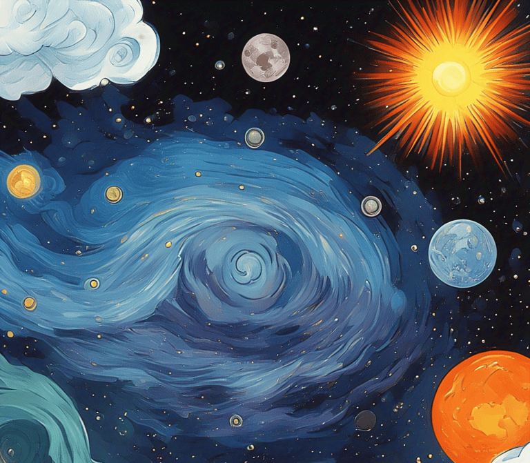 starry night sky representing the celestial bodies